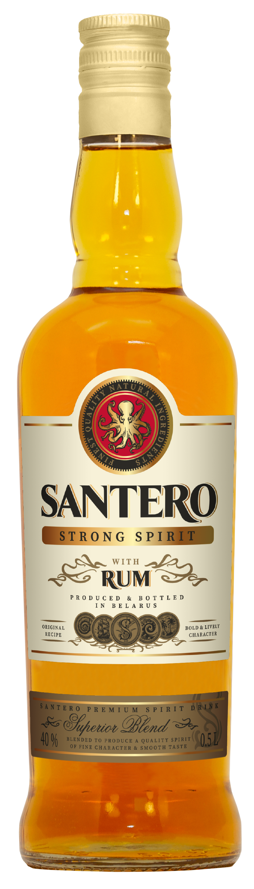 Напиток спиртной крепкий "Santero with rum" «Кристалл» Напиток спиртной крепкий "Santero with rum" «Кристалл»