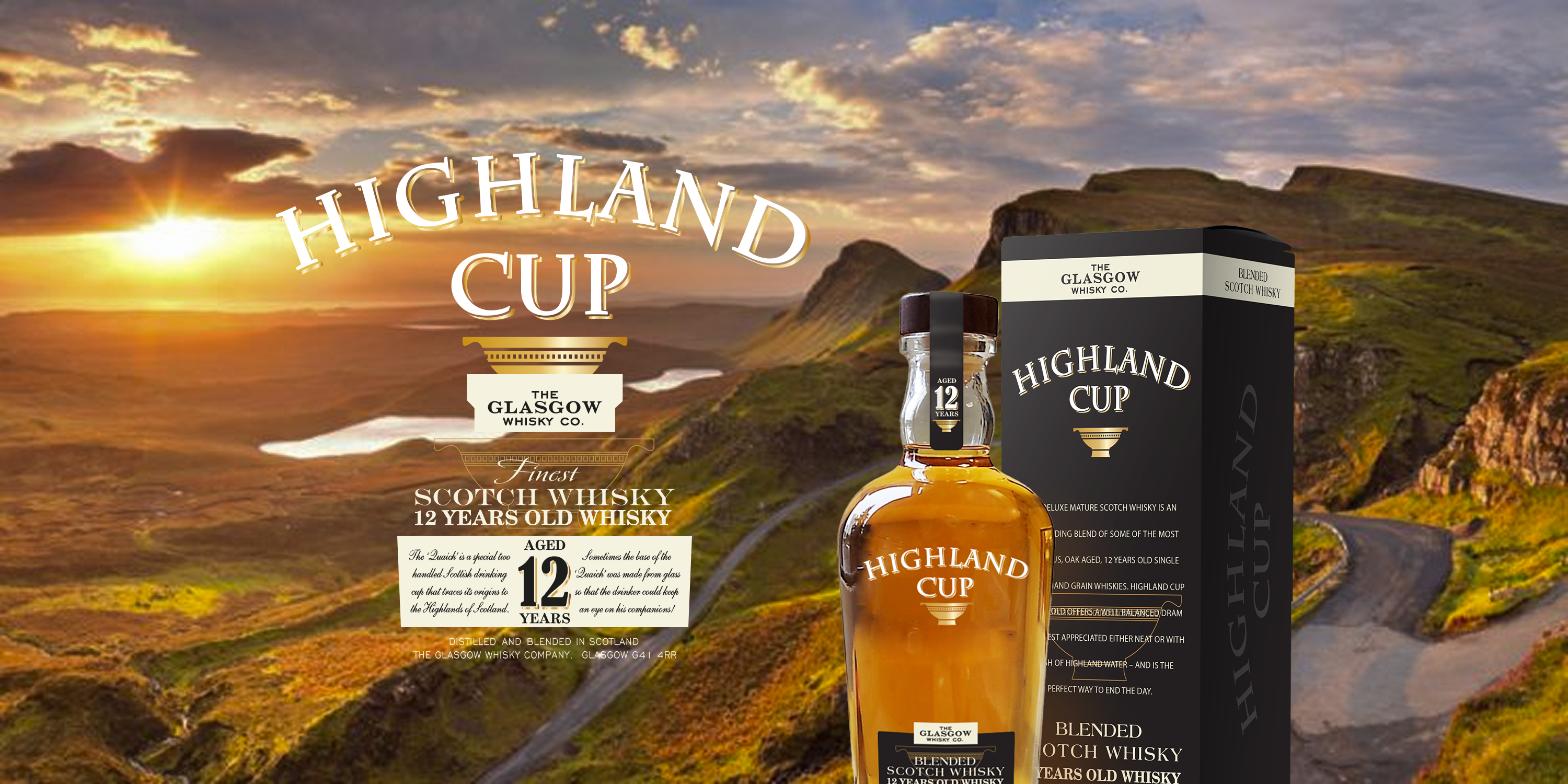 Шотландский виски Highland Cup (Хайленд Кап) – 12 лет выдержки в дубовых бочках – обновленный дизайн виски МИНСК КРИСТАЛЛ