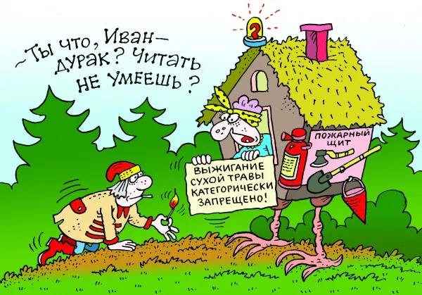 Весенние палы сухой растительности