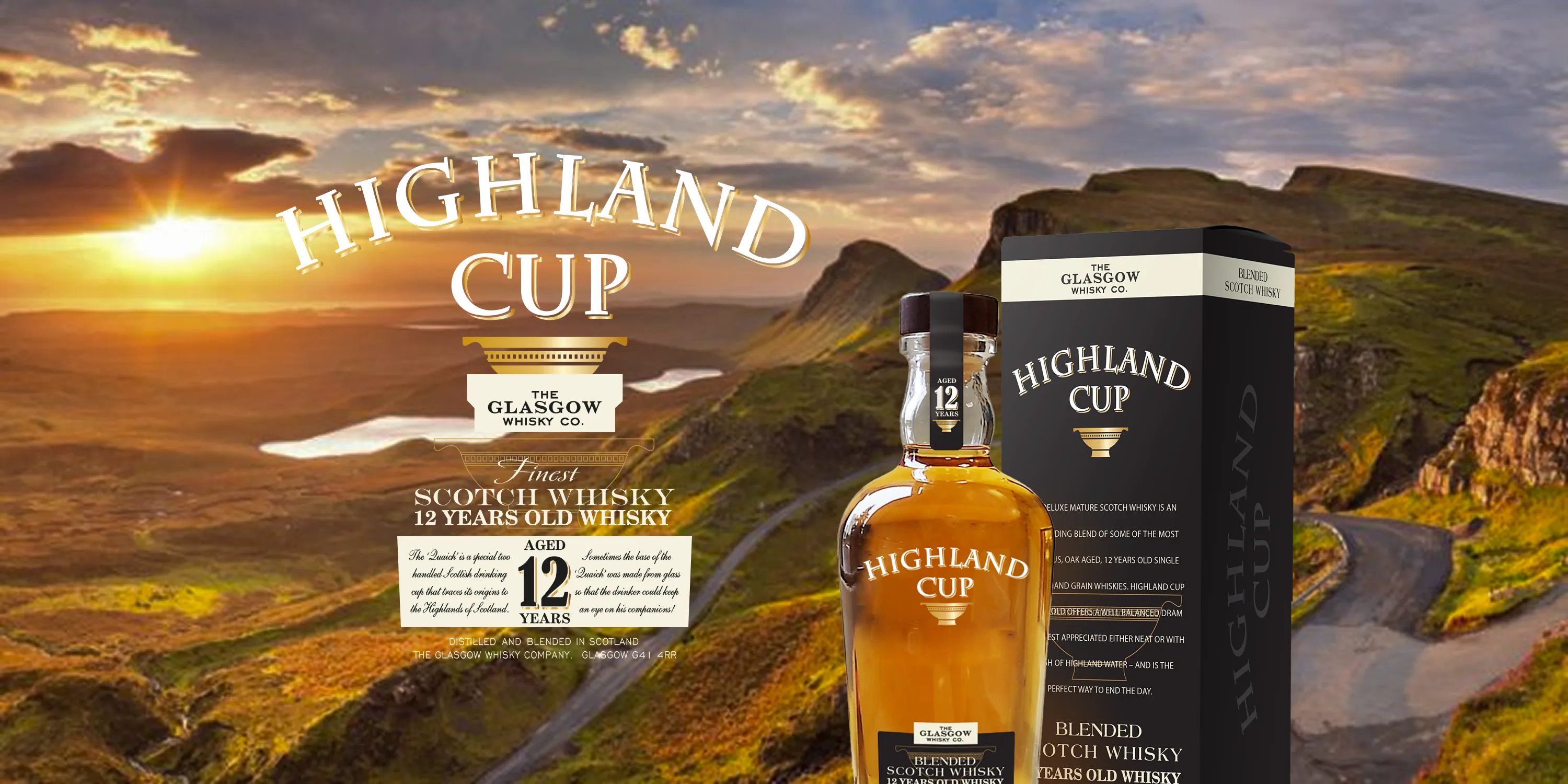 Шотландский виски Highland Cup (Хайленд Кап) – 12 лет выдержки в дубовых бочках – обновленный дизайн виски МИНСК КРИСТАЛЛ