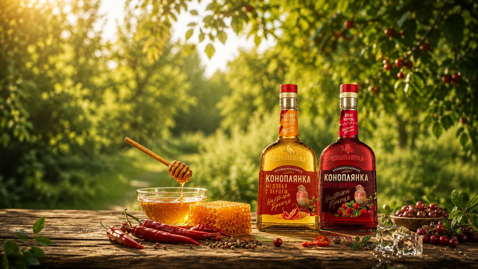 Настойка горькая «Коноплянка медовая с перцем»